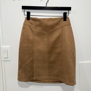White House Black Market Tan Mini Skirt